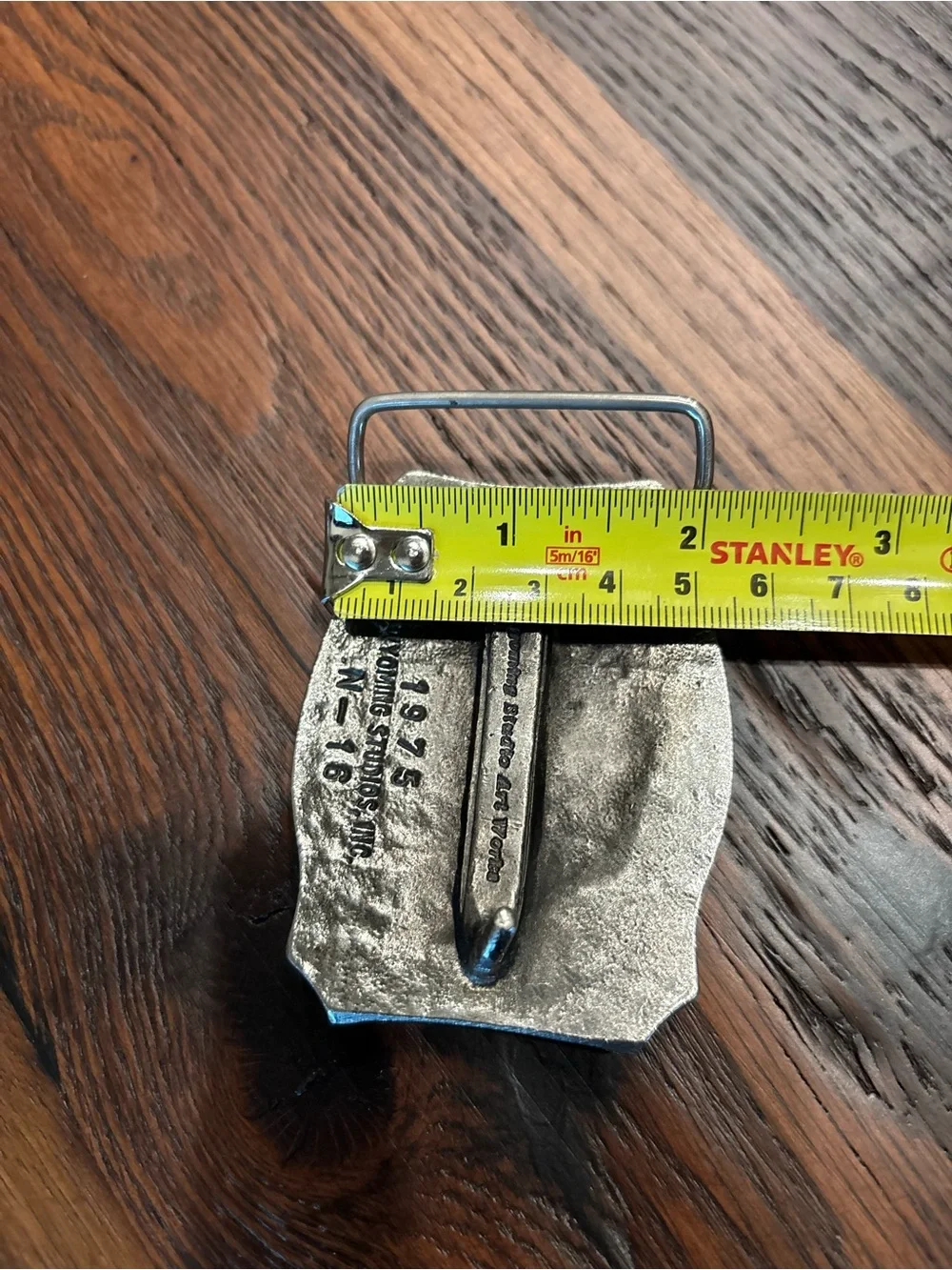 Vintage Jumping Trout Fisherman Belt Buckle, Artist James Lind, Wyoming Studios